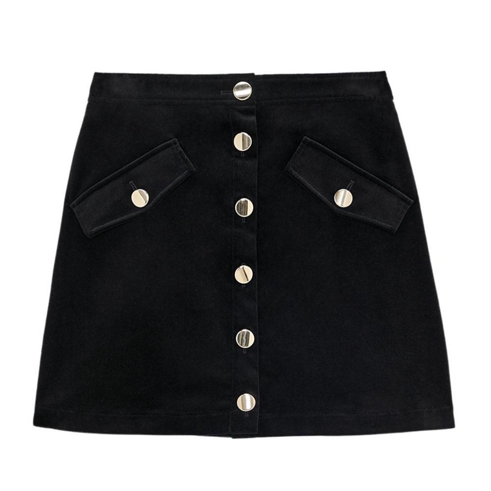 ZARA VELVET MINI SKIRT - NWOT